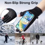 weiatas Winter Fingerless Gloves for Men Women Touch Screen, Cold Weather Thermal Sport Gloves for Fishing Running Cycling Driving Hiking, Warm Windproof Work Gloves - Image 4